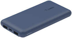 Внешний аккумулятор Belkin + кабель USB-A - USB-C, 10000 mAh синий (BPB011btBL)