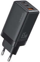 Сетевое зарядное устройство USAMS US-CC180 2USB-C+USB-А, PD, 65 Вт черный (YT000035988)