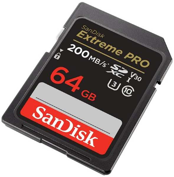 Карта памяти SanDisk Extreme PRO SDXC 64Gb UHS-I Class 10 V30 SDSDXXU-064G-GN4IN 6725468