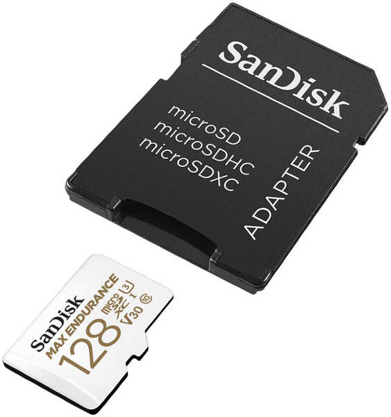 Карта памяти SanDisk Max Endurance microSDXC UHS-I Class 3 (U3), Class 10 128 Гб + SD Adapter SDSQQVR-128G-GN6IA