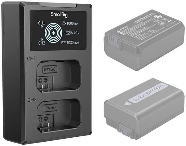 Зарядное устройство SmallRig 4081 для NP-FW50 6763006