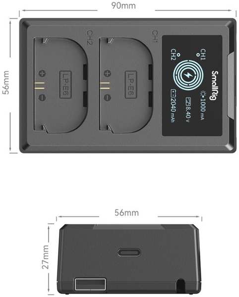 Зарядное устройство SmallRig 4084 для LP-E6NH 6763015
