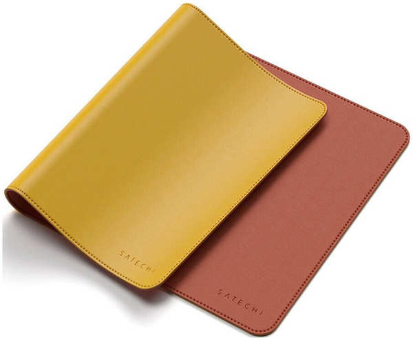 Коврик Satechi Dual Side ECO-Leather Deskmate Желтый/оранжевый ST-LDMYO 6763276