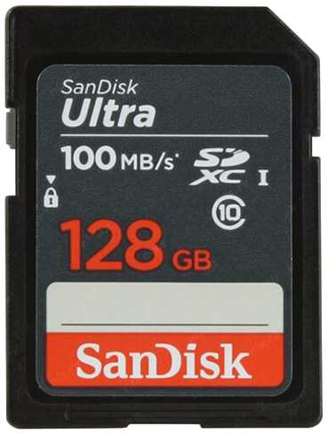 Карта памяти SanDisk Ultra 128GB SDXC UHS-I Class 1 (U1) SDSDUNR-128G-GN3IN