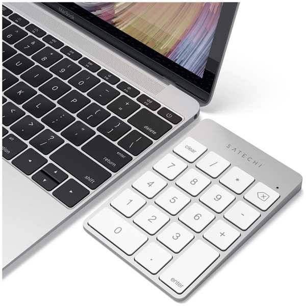 Беспроводной цифровой блок клавиатуры Satechi Aluminum Slim Keypad Numpad Серебро ST-SALKPS 6767209