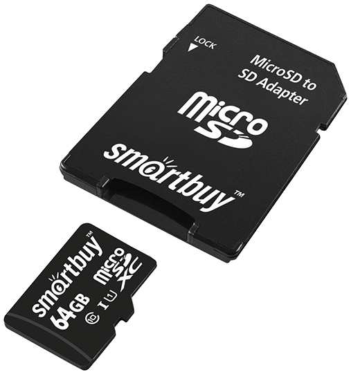 Карта памяти SmartBuy MicroSDXC 64 Гб Class 10 SB64GBSDCL10-01LE 6769541
