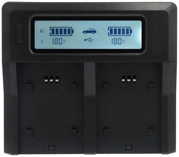 Зарядное устройство двойное KingMa для аккумуляторов NP-F DC-LCD-F970