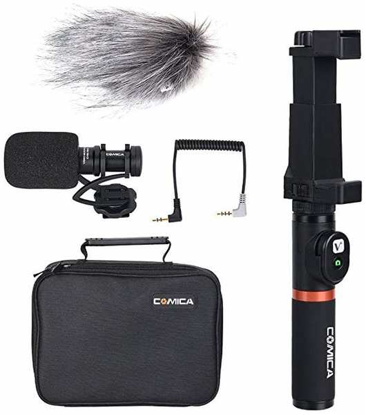 Микрофон CoMica CVM-VM10-K3 с держателем и пультом
