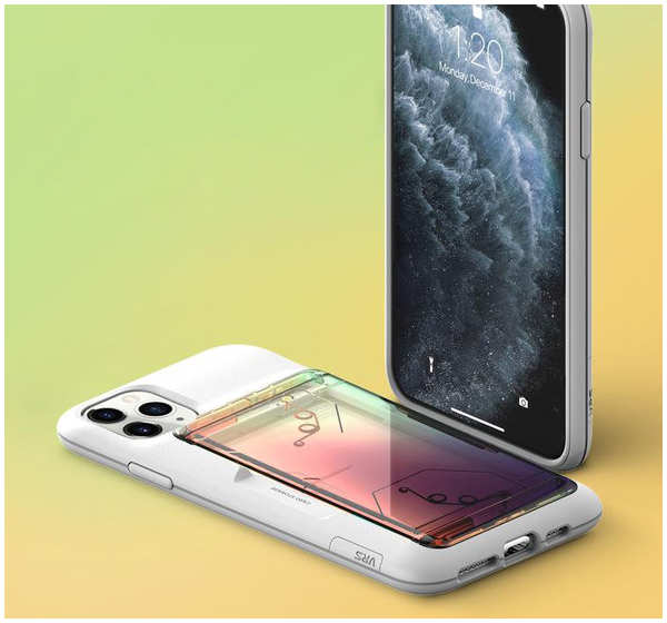 Чехол VRS Design Damda Glide Shield для iPhone 11 Pro White Pink-Blue 907516 6789044