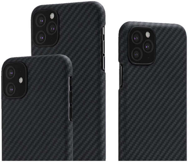 Чехол Pitaka MagCase для iPhone 11 Pro Max черно-серый в полоску KI1101М 6789751