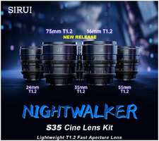 Объектив Sirui Nightwalker 16mm T1.2 S35 X-mount Серый MS16X-G