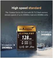 Карта памяти Exascend Catalyst UHS-II SD V90 128GB EX128GSDU2