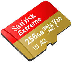 Карта памяти SanDisk Extreme microSDXC 256 ГБ Class 10 V30 A2 U3 SDSQXA1-256G-GN6MN