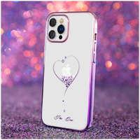 Чехол PQY Wish для iPhone 12 Pro Max и Kingxbar IP 12/12 Pro Max Wish Series-Pink&Purpl