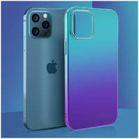 Чехол PQY Aurora для iPhone 12 Pro Max Синий-Фиолетовый Kingxbar IP 12 / 12 Pro Max Aurora Series (Blue-Pur