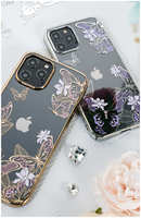 Чехол PQY Butterfly для iPhone 12 Pro Max Фиолетовый / Серебро Kingxbar IP 12 Pro Max Butterfly Series-Purple / S