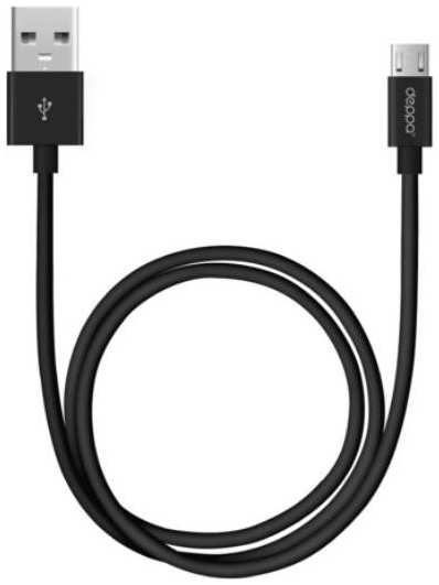 USB кабель Deppa USB - microUSB, 2m (72205) чёрный