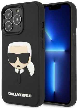 Чехол для телефона Karl Lagerfeld 3D RUBBER CASE KARL HEAD для iPhone 13 Pro (KLHCP13LKH3DBK)