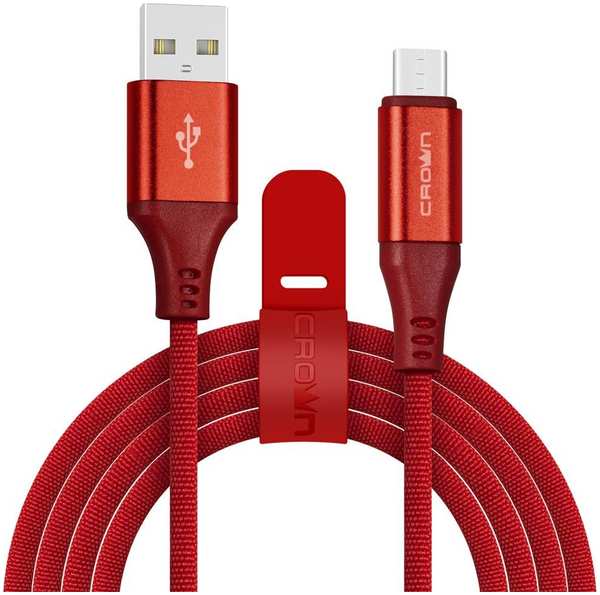 Кабель USB Crown USB - microUSB CMCU-3103M (CM000003315) красный