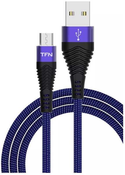 Кабель USB TFN TFN-CFZMICUSB1MBL черно-синий