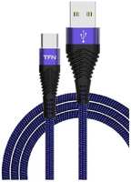 Кабель USB TFN TFN-CFZUSBCUSB1MBL синий/чёрный