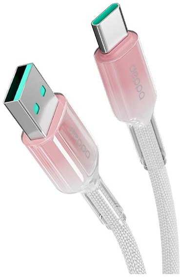 Кабель Deppa Joy USB-A/USB-C, 66 Вт, 1 м, розовый (72565)