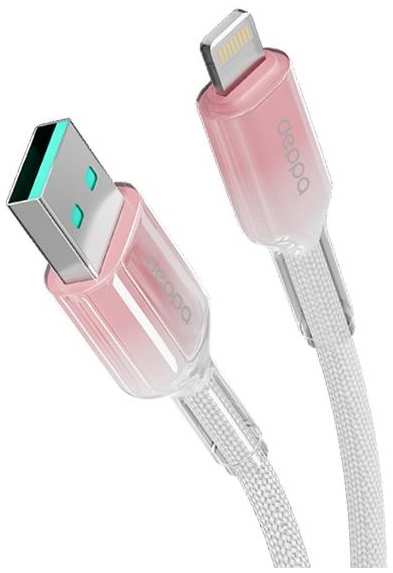 Кабель Deppa Joy USB-A/Lightning, 3 A, 1 м, розовый (72580)