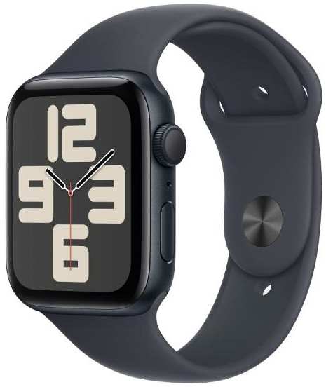 Смарт-часы Apple Watch SE (2024) 44mm Midnight Aluminum Case with Midnight Sport Band, размер S/M 90154244241