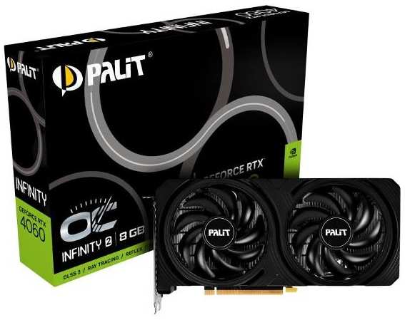 Видеокарта Palit RTX4060 Infinity 2 OC 8GB GDDR6 (NE64060S19P1-1070L)