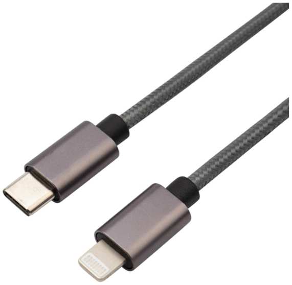 Кабель Rexant USB-Lightning, 2.4 А, 1 м, нейлоновая оплетка, графит (18-7054) 90154422926