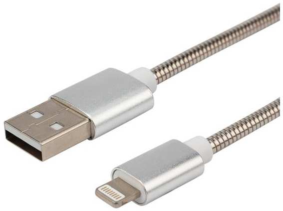Кабель Rexant USB-Lightning, 2.4 А, 1 м, серый (18-4247) 90154422927