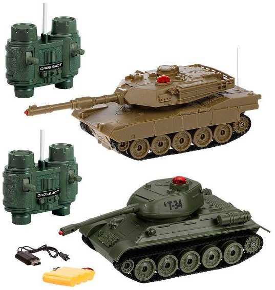 Радиоуправляемый танковый бой CROSSBOT Abrams M1A2 и Т-34 (870634)