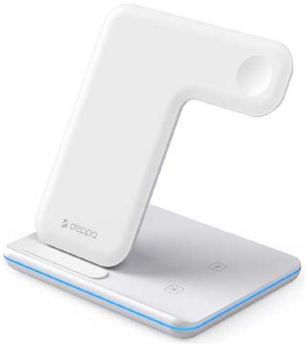 Зарядная станция Deppa Charging Stand Neo для iPhone, Apple Watch, AirPods 15W White (24017) 90154432467