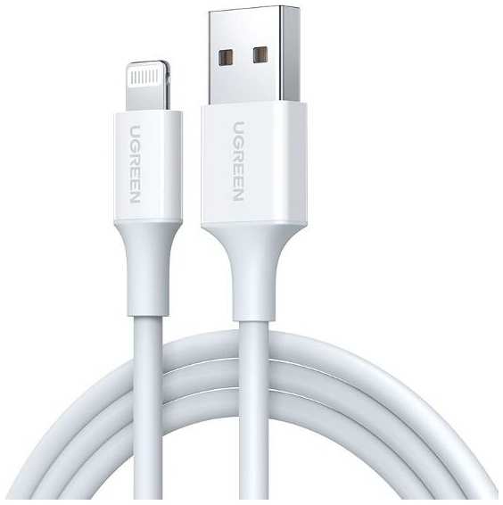 Кабель UGREEN US155 USB-A 2.0/Lightning 0.5m White (80313)