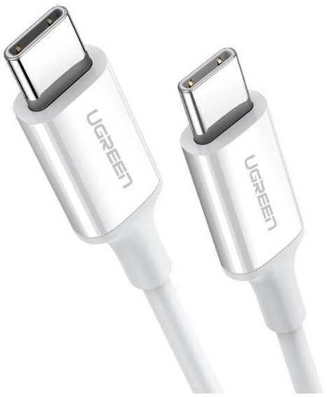 Кабель UGREEN US264 USB-C 2.0 Male to USB-C 2.0 Male 3A 0,5m White (60517)