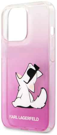 Чехол Karl Lagerfeld для iPhone 13 Pro Fun Hard Gradient Pink (KLHCP13LCFNRCPI) 90154443027