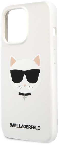 Чехол Karl Lagerfeld для iPhone 13 Pro Max Liquid Choupette (KLHCP13XSLCHWH)