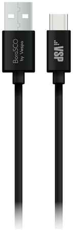 Кабель BoraSCO USB-Type C, 2А 1 м, черный (00000236679) 90154449486