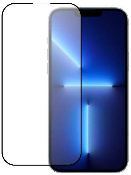 Защитное стекло с рамкой PERO Full Glue для iPhone 13 Pro Max, черная рамка (PGFG-I13PM)
