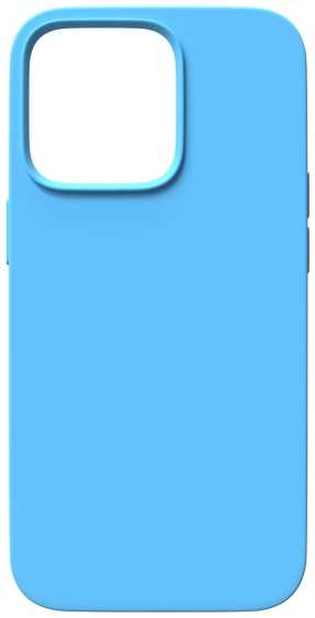 Чехол RED-LINE для iPhone 14 Plus, с тканевой подкладкой, голубой (УТ000032968) 90154478134