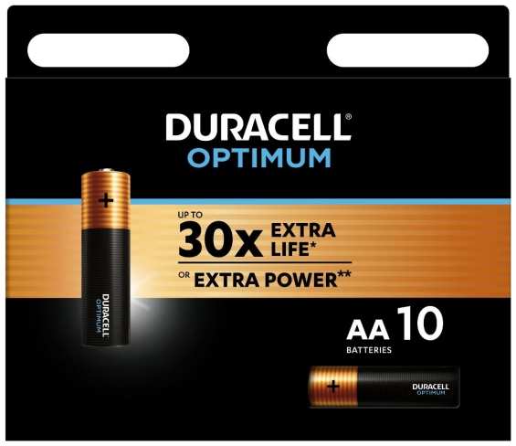 Батарейки Duracell Optimum АА LR6-10BL, 10 шт (Б0056026) 90154483669
