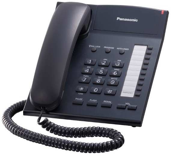 Телефон проводной Panasonic KX-TS2382RUB Вlack 90154484530
