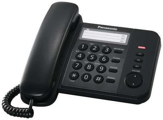 Телефон проводной Panasonic KX-TS2352RUB Вlack