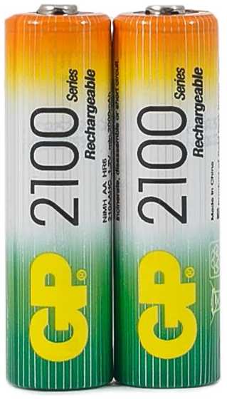 Аккумуляторы GP AA (HR6) 2100mAh, 2 шт (210AAHC-2DECRC2)