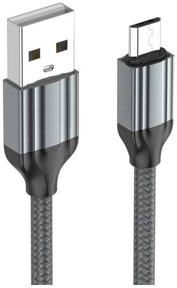 Кабель LDNIO USB - microUSB, 2,4 A, 2 м, серый (LS432) 90154489359