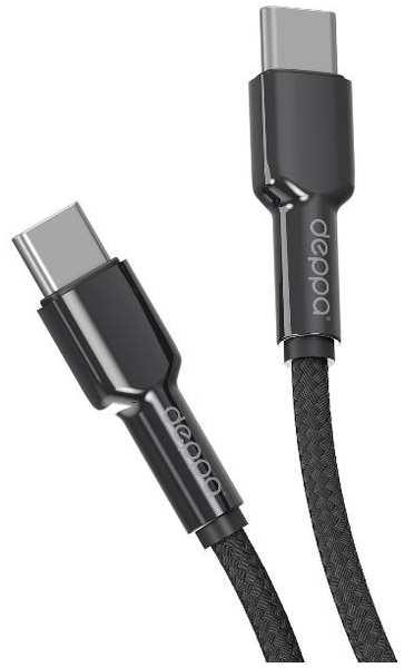 Кабель Deppa Elite, USB-C/USB-C, 1m Black (72506) 90154601681