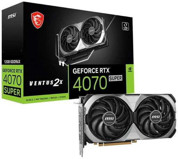 Видеокарта MSI Nvidia GeForce RTX 4070 Super Ventus 2X 12GB