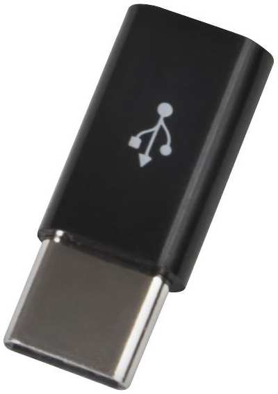Адаптер RED-LINE microUSB/USB Type-C, пластик, черный (УТ000016931)