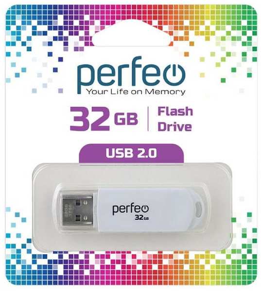USB-флешка PERFEO C03 USB 32GB White (PF-C03W032) 90154608351