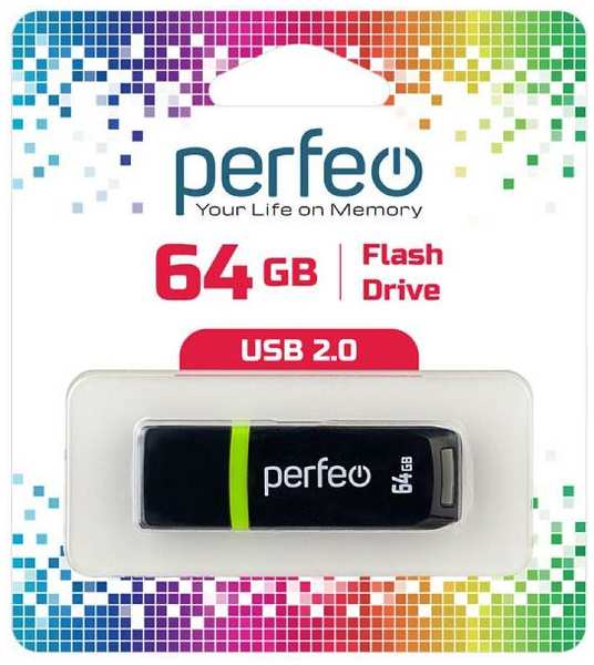 USB-флешка Perfeo C11 USB 64GB Black (PF-C11B064) 90154608507